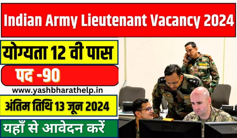 Indian Army Lieutenant Vacancy